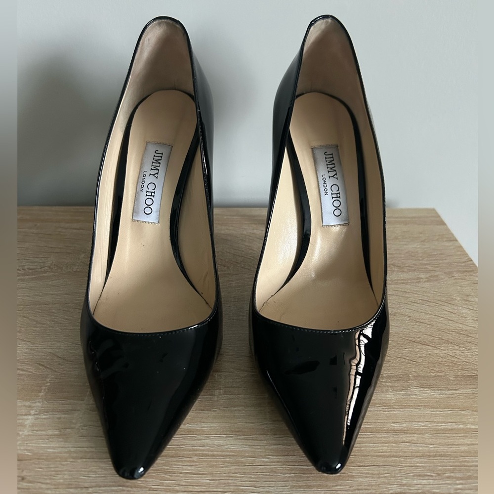 Jimmy Choo Black Patent Leather Pumps
